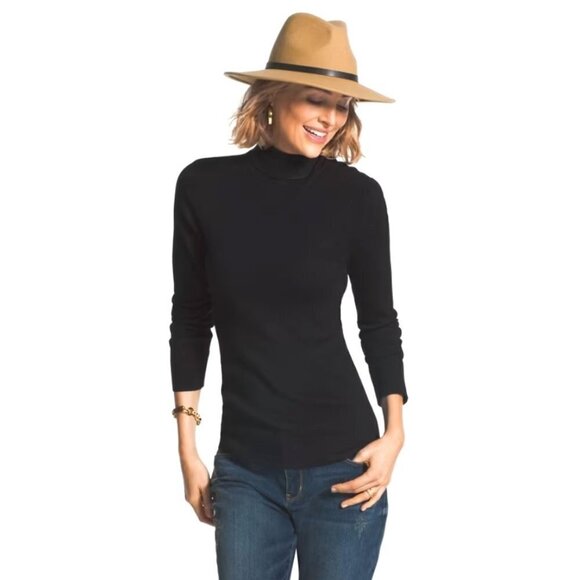 Chico's Sweaters - NWT Chico's Darcy Turtleneck Sweater in Black
